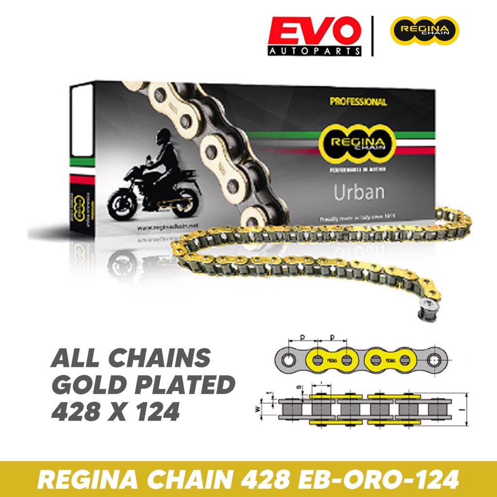 Rantai Regina Chain 428 EB-ORO 124