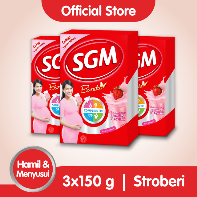 SGM Bunda Complinutri Stoberi Susu Bubuk Khusus Ibu Hamil SGM Bunda Complinutri Stoberi Susu Bubuk Khusus Ibu Hamil