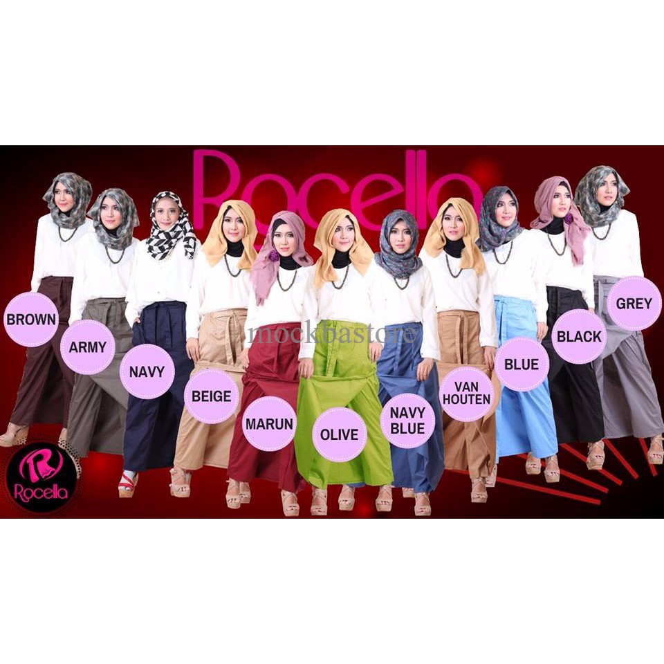ROCELLA Rok Celana (S-M) Muslimah/Kerja/Gaul/Kuliah