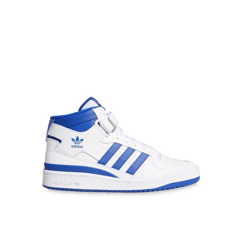 JUAL SEPATU CASUAL ADIDAS FORUM HIGH  FOOTWEAR WHITE /TEAM ROYAL BLUE