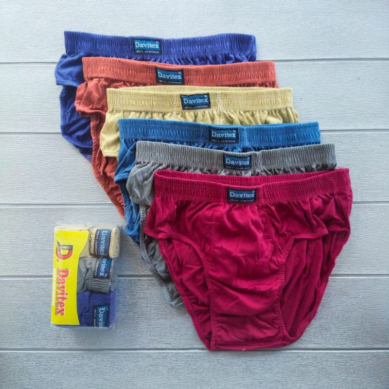 Celana dalam pria / CD Pria / sempak 1 box isi 3 murah tebal Davitex M L XL XXL / 3L jumbo