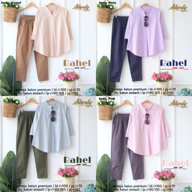 Rahel setelan wanita fashion solo recommended high quality