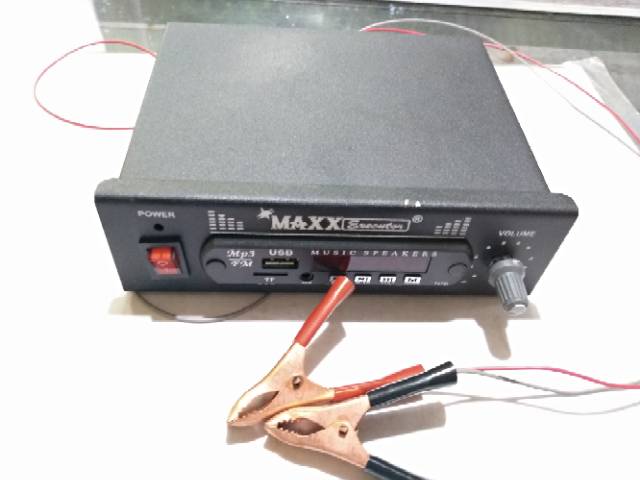 Power mini stereo dc 12 volt bisa aki