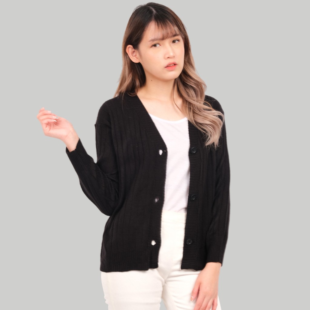 Monellina MELODY Cardigan Rajut Oversize Wanita Lengan Panjang-3