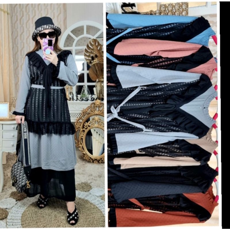 gamis cricle mix brukat mejiwang