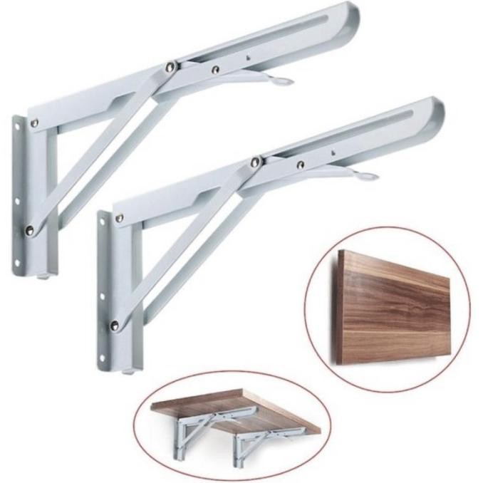 BISA COD SIKU RAK OTOMATIS ENGSEL SIKU MEJA SIKU LIPAT BRACKET MEJA TEMBOK - 8"