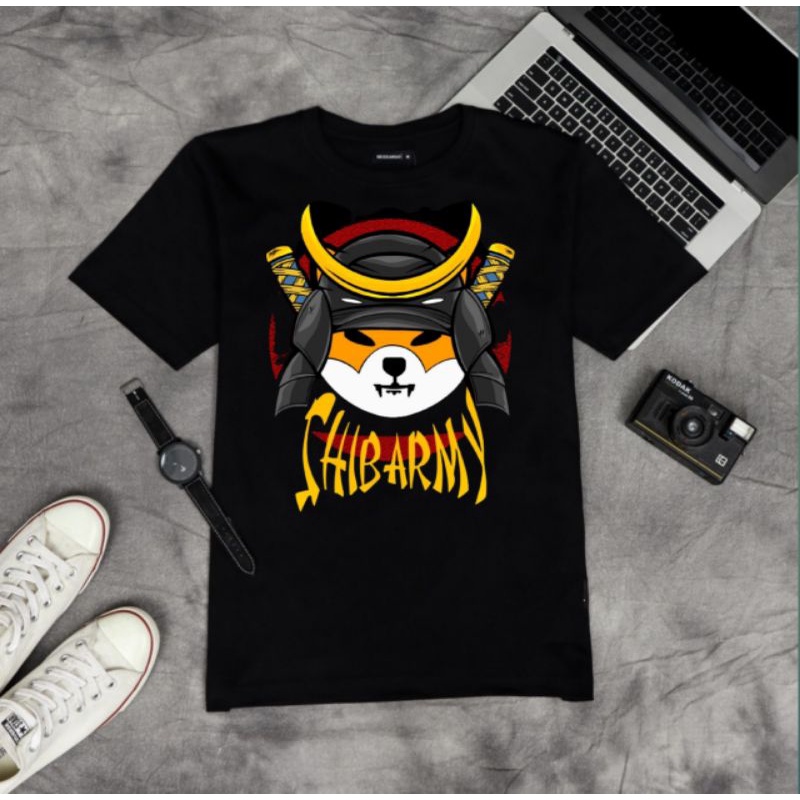 KAOS SHIBA ARMY 2 SHIBA INU CRYPTO BAJU TOKEN SAIB / BAHAN KATUN KUALITAS DISTRO