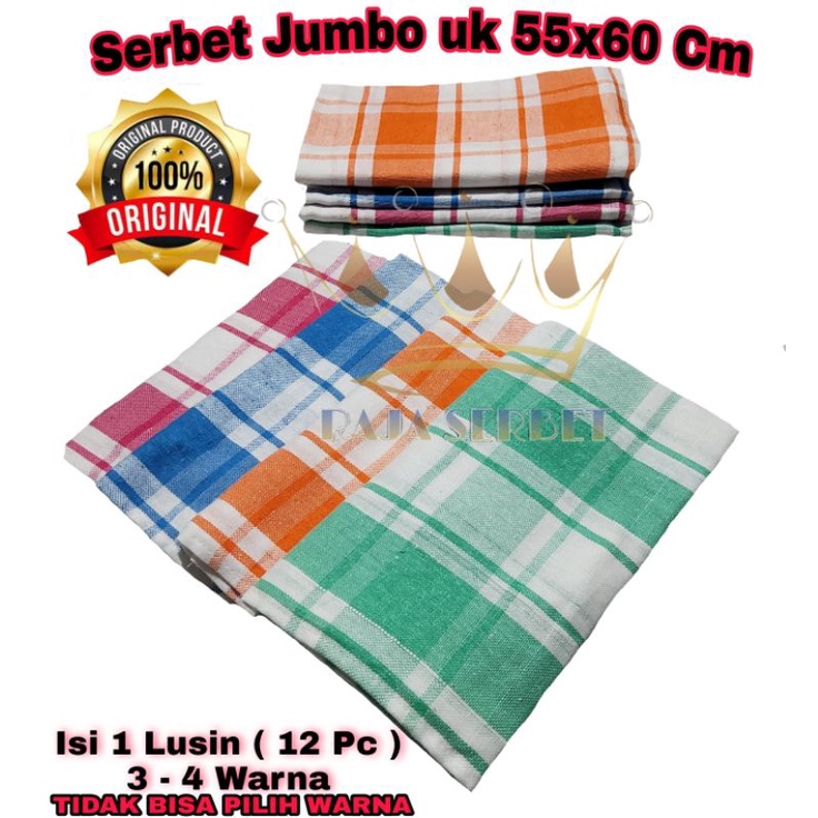 1 LUSIN..SERBET DAPUR MUTIARA  / LAP MAKAN JUMBO KOTAK BESAR PUTIH WARNA UK 55 x 60 Cm