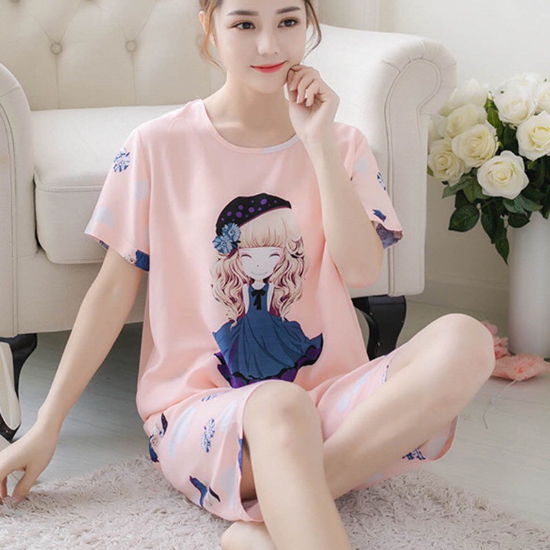 [ OBRAL / SALE  / TERMURAH ]Baju fashion tidur piyama wanita cewek bahan import murah BTB013