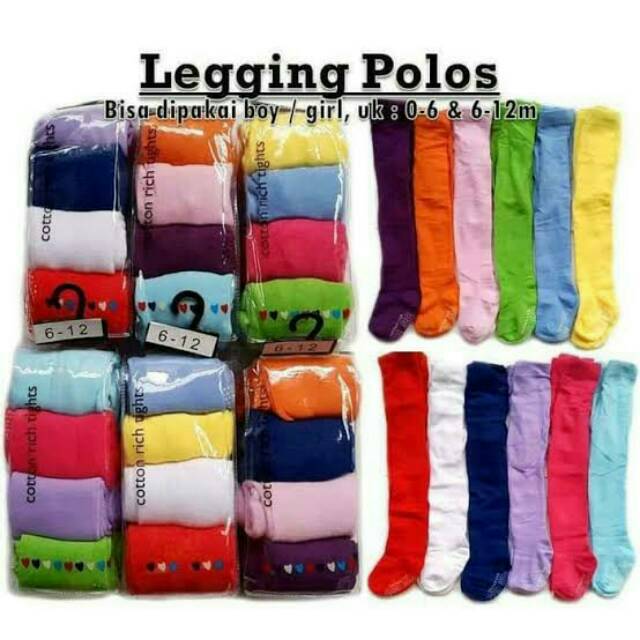 Legging Polos Tutup Kaki Leging Bayi Cotton Rich Platinum