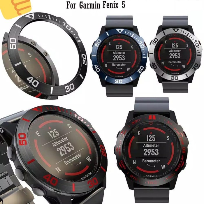 Metal Bezel ring casing case Garmin Fenix 5 STAINLESS STEEL besi