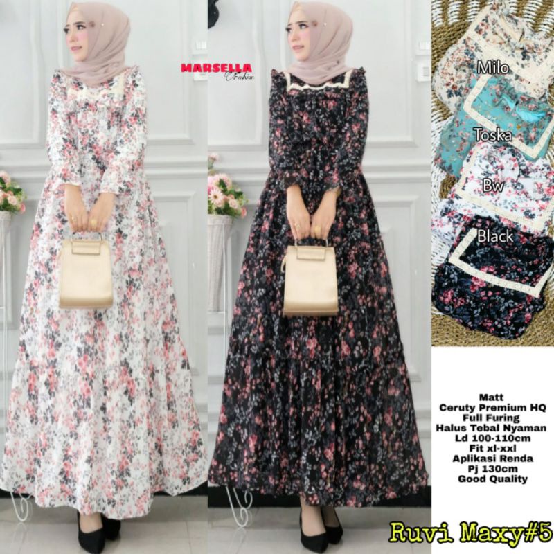 DRESS MUSLIM / RUVI MAXY 5 / Ready banyakkk