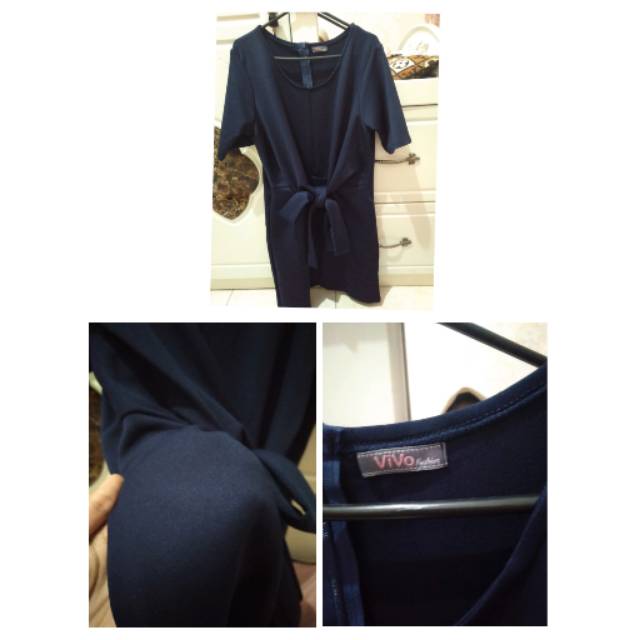 Preloved dress pita navy