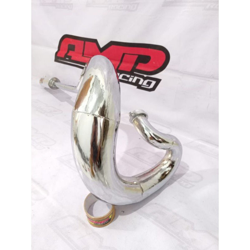 Knalpot udang trail full Chrome pnp RX KING - Knalpot AMP Racing udang trail full Chrome pnp RX KING