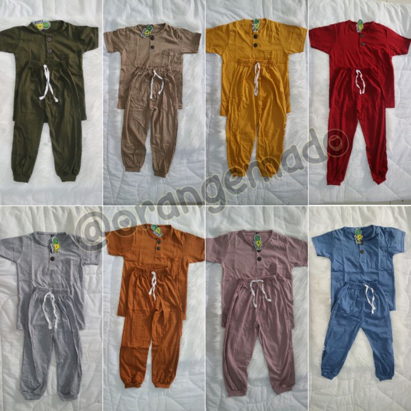 Set Pajamas Pineapple Pocket Button