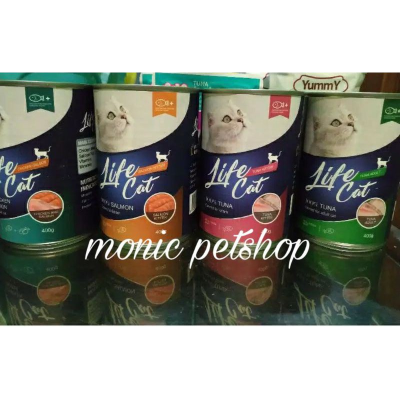 Makanan Kucing Wet Food Life Cat  400gr - Makanan kucing lifecat kaleng 400gr wet food