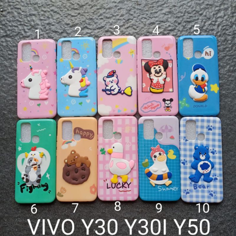 Case gambar Vivo Y30 Y30i Y50 motif cewek ( 12 motif ) soft softcase softshell silikon cover casing kesing housing