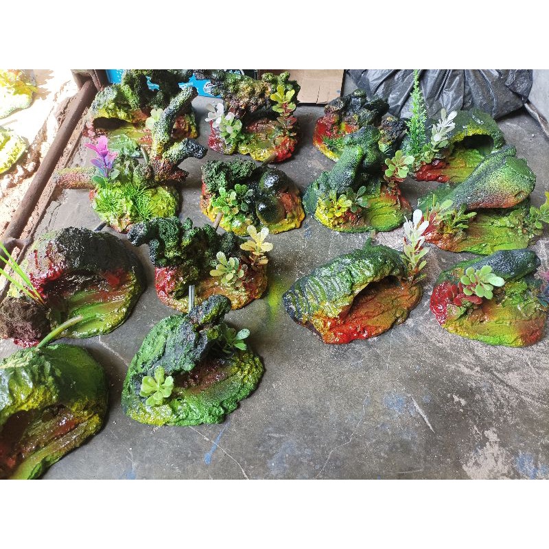 hiasan aquarium mini