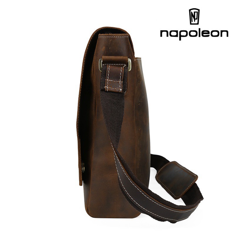 Tas Selempang Pria Kulit Asli Crazy Horse Leather- ODISSEY By Napoleon