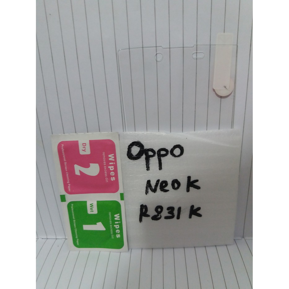 Tempered Gorilla Glass kaca Oppo Neo K R831K murah