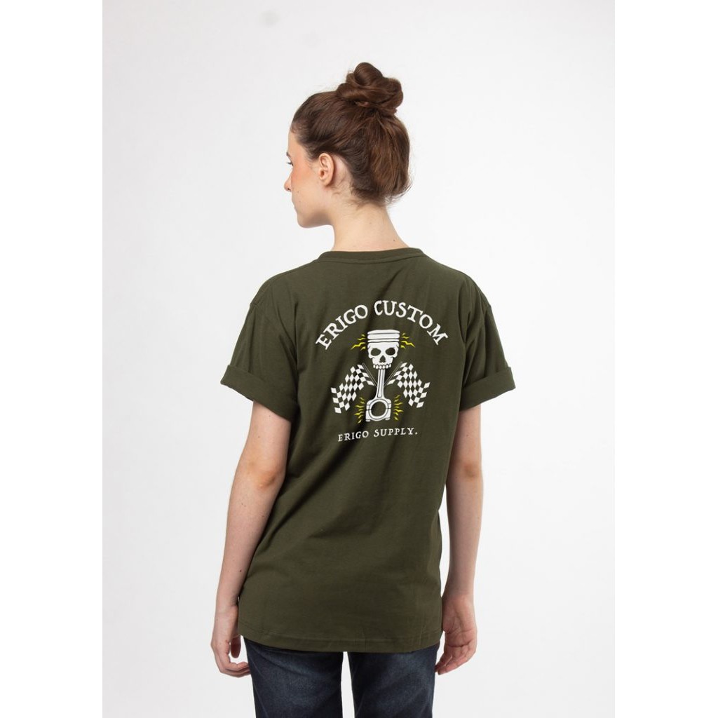 

Erigo T-shirt Skull Piston Olive