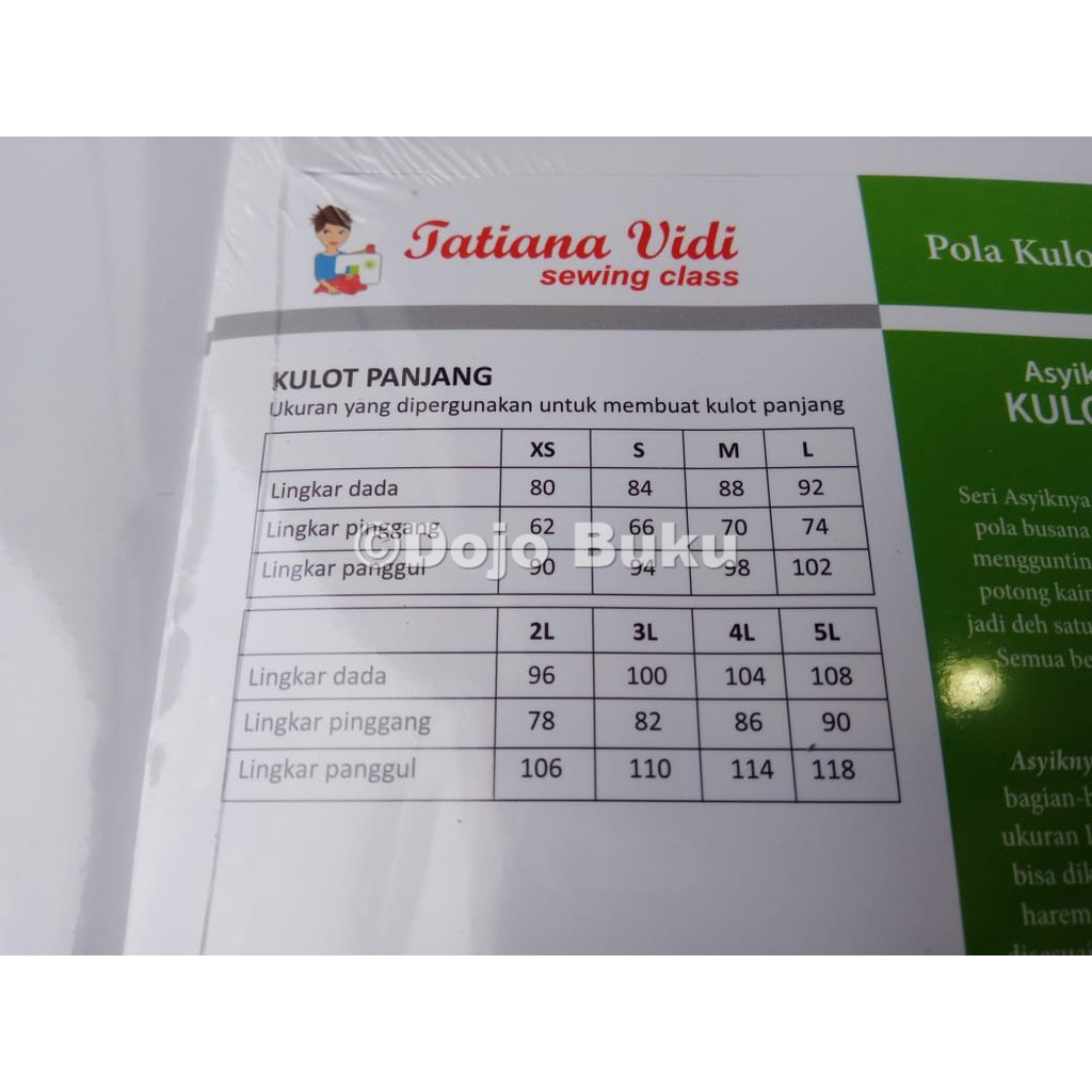 Asyiknya Membuat Kulot Panjang ukuran S, M, L, 2L &amp; 3L BY Tatiana Vidi