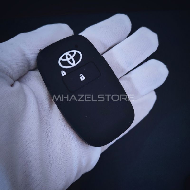 gantungan kunci keyless remote kulit stainless mobil toyota all new avanza logo