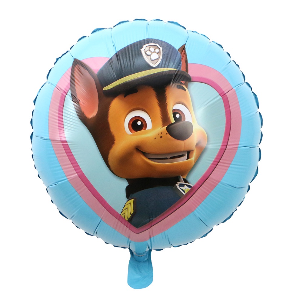 Image of Balon Foil Paw Patrol Bulat / Round Rubble, Skye, Marshall, Chase Size 45 cm #4