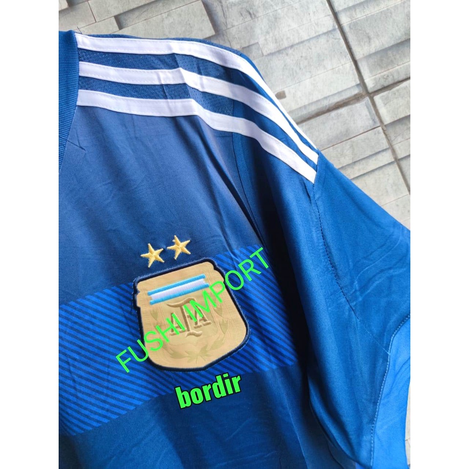 RETRO | Jersey Baju Bola Argentina Away 2014 Grade Ori