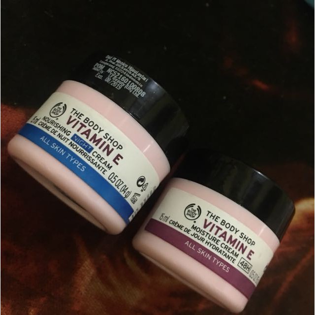 Tbs The Body Shop Vitamin E Day Cream Night Cream 15 Ml Travel Size Original