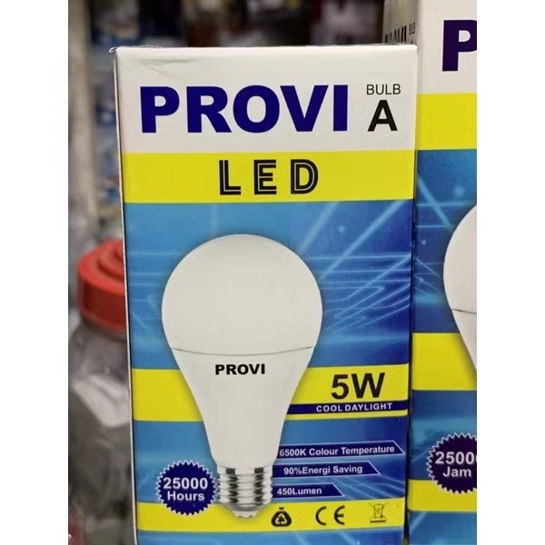 BOHLAM BOLA LAMPU LED PROVI 5W 5WATT GARANSI 1 TAHUN LAMPU LED BULB