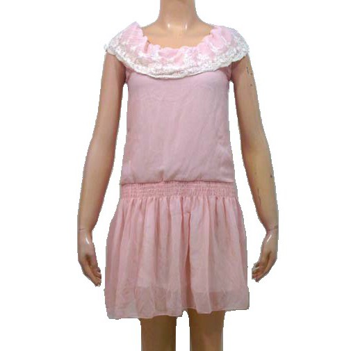 SALE Dress Casual Chiffon Pink