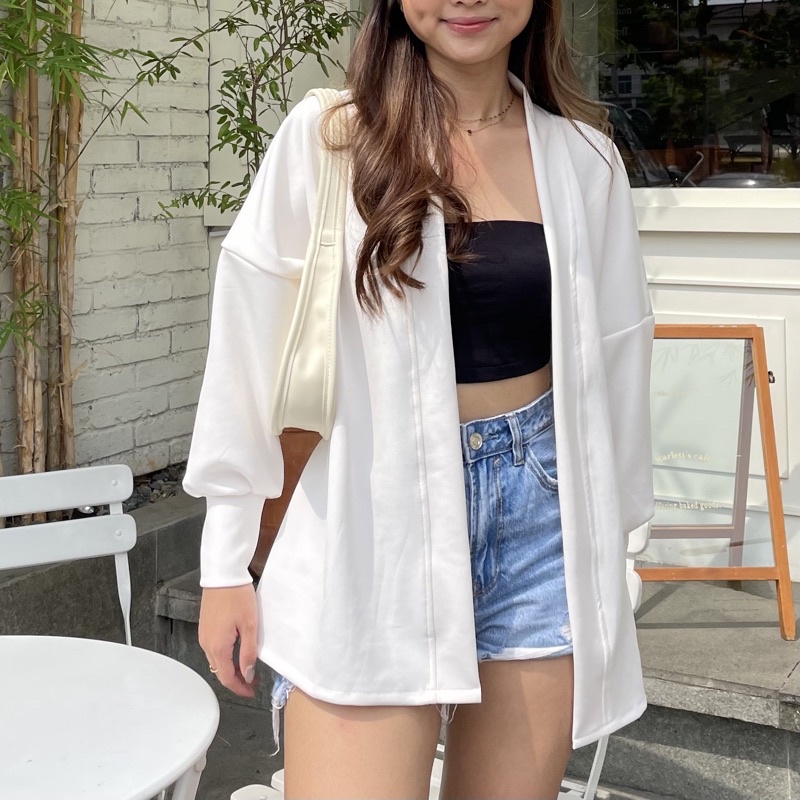 ESSI Dara Outer - outer wanita / blazer wanita / cardigan wanita-White