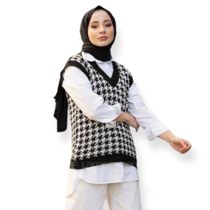 SN - VEST HOUNDSTOOTH / ROMPI VINTAGE TEBAL