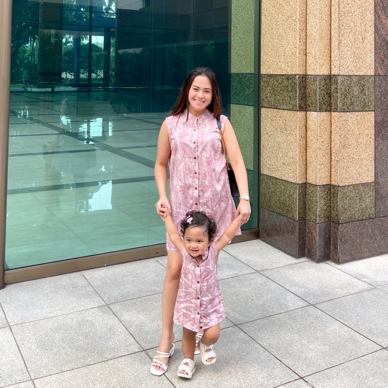 LUNA DRESS | Dress couple mom and kids | Baju couple mom and kids | Baju couple ibu dan anak