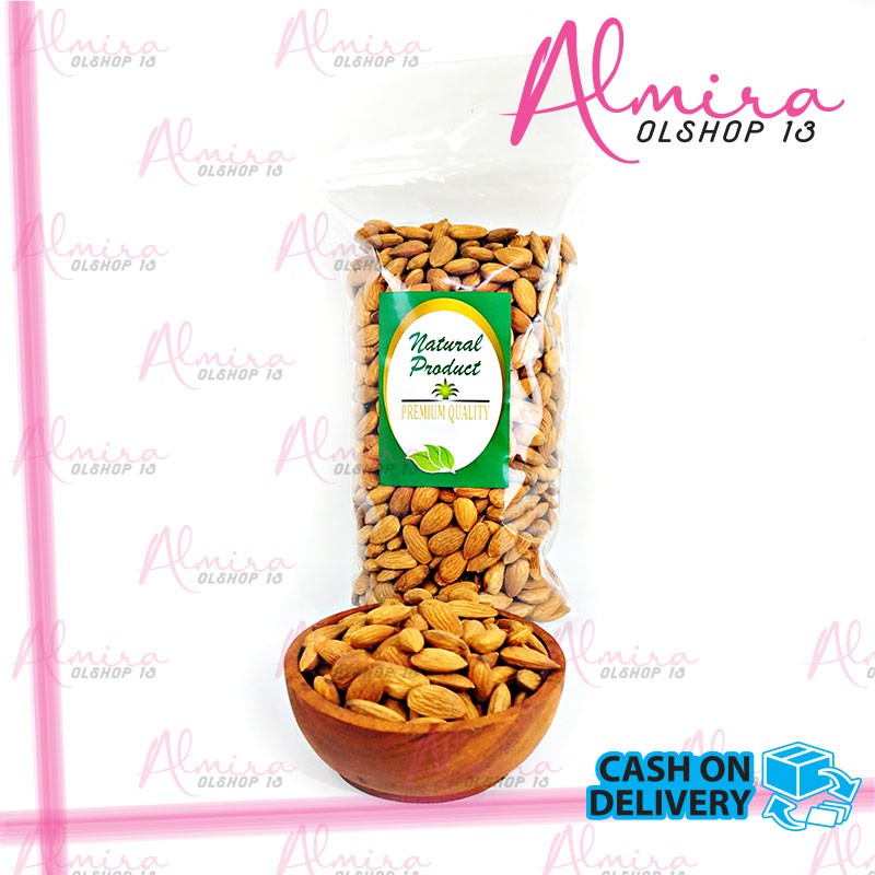 

Kacang Almond Kupas Mentah 1kg Utuh Tanpa Cangkang / Cemilan Sehat