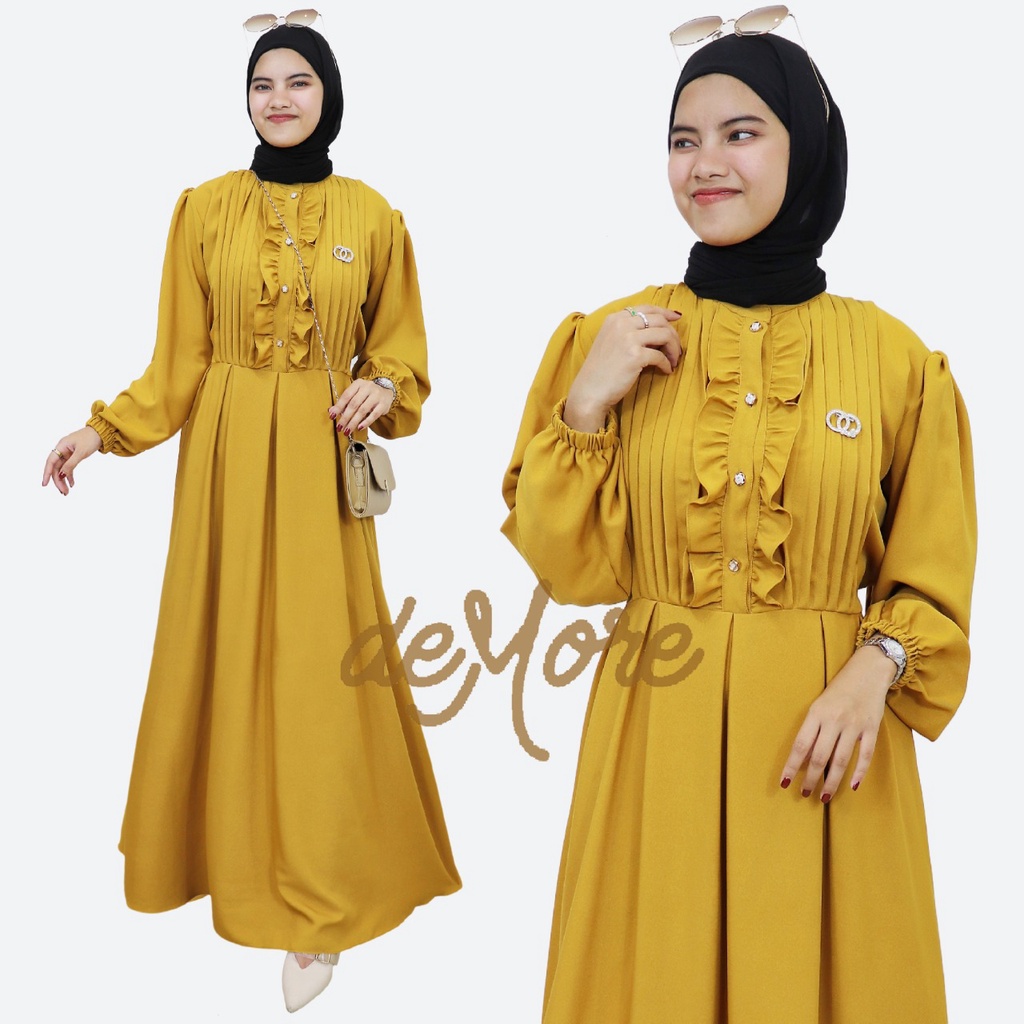 GAMIS REMPEL BUSUI RINJANI DRESS CRINCLE AIRFLOW PREMIUM SHAKILA DEMORE