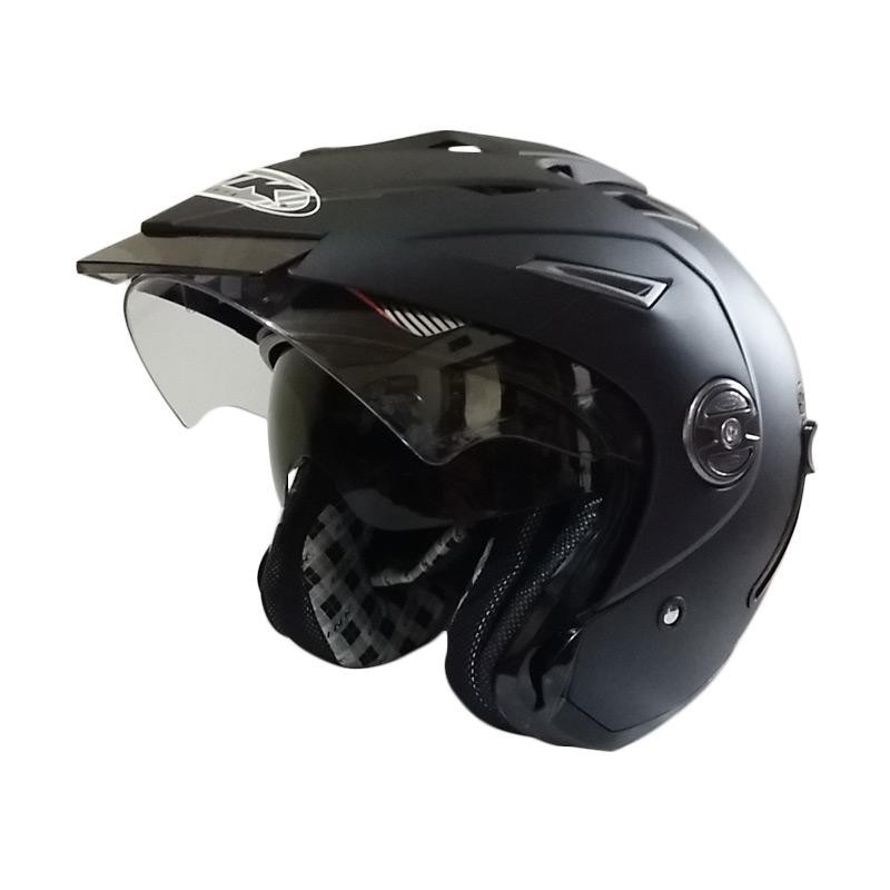 HM-1932 Ink T1 Helm Half Face - Solid Black Doff Murah