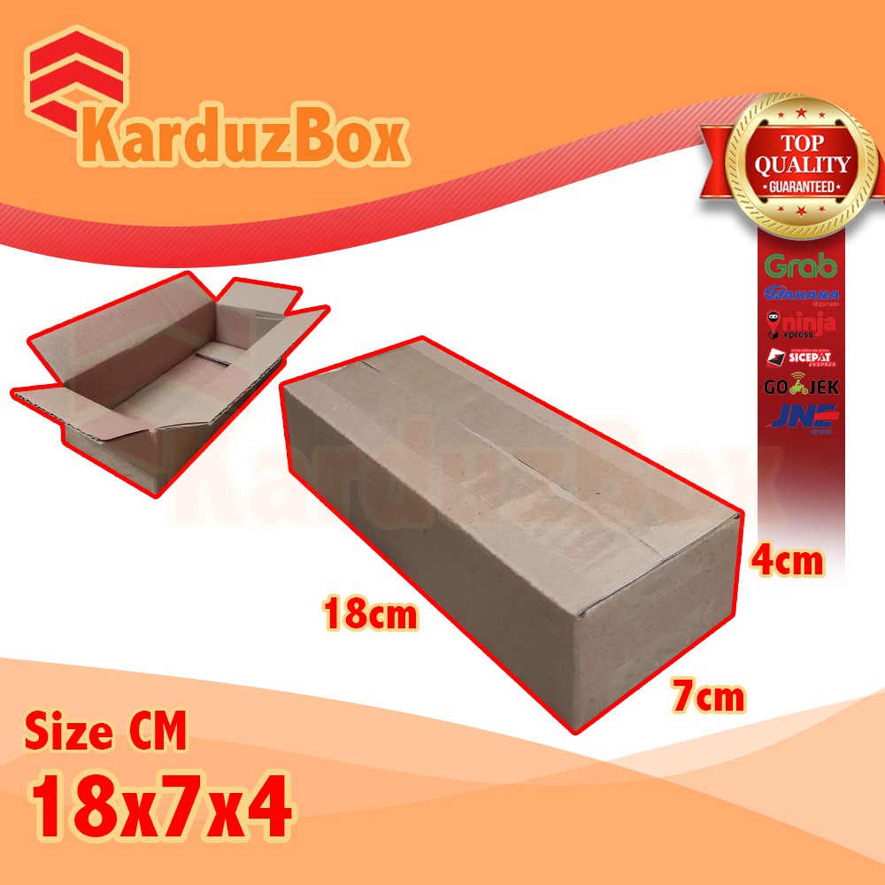 

18x7x4 kardus box packaging POLOS BARU