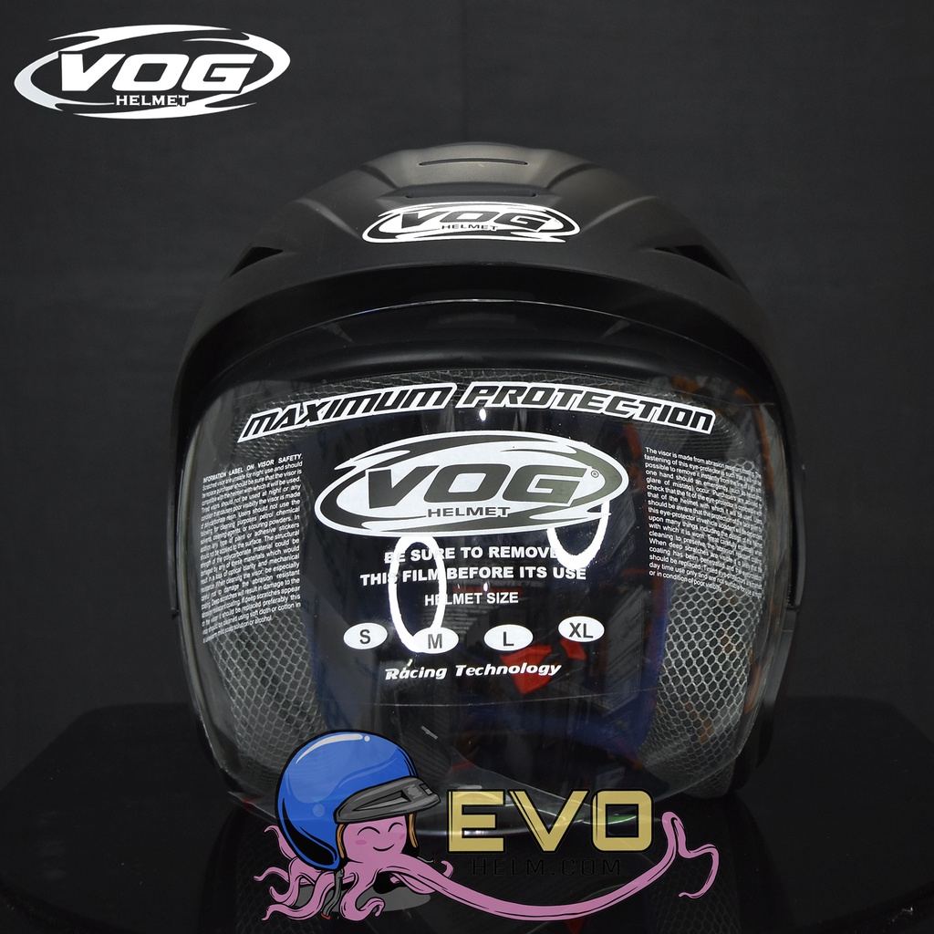 HELM VOG XTREAM ORIGINAL - VOG HELM HALF FACE SOLID WARNA LENGKAP ( ONGKIR 1KG TERMURAH )