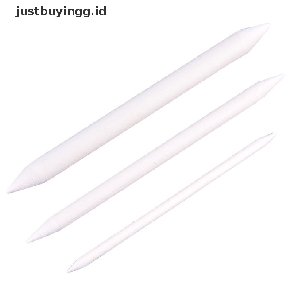 (Justbuyingg.Id) 6pcs / Set Stik Blending Tortillon Warna Putih Untuk Sketsa / Gambar