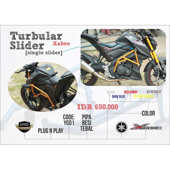 Turbular Slider Yamaha Xabre
