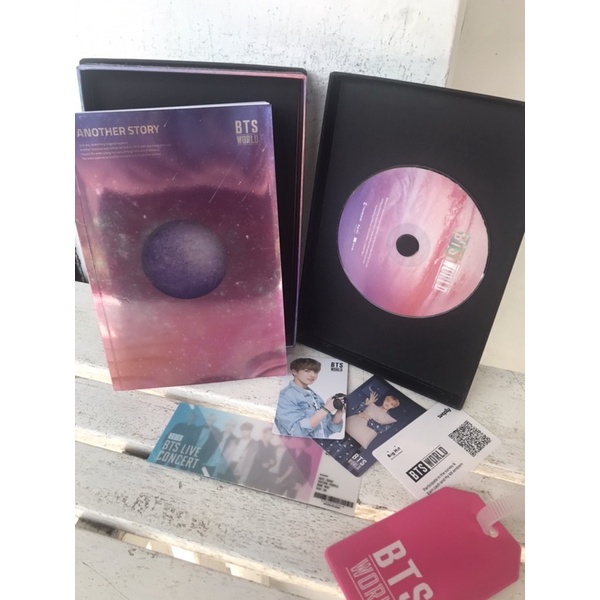 ALBUM BTS WORLD + PC JK DAN JHOPE LENGKAP WITH LANYARD FROM WEVERSE