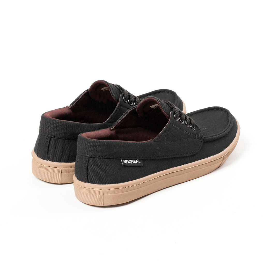 Sepatu Sneakers Pria Casual Naz Draco Black Mocca Hangout Sekolah Kerja Kuliah Travelling Shoes Original