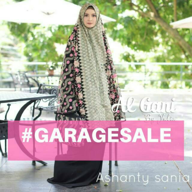 Mukena ashanti sania original by al gani bahan ceruty import lapis tulle brokat
