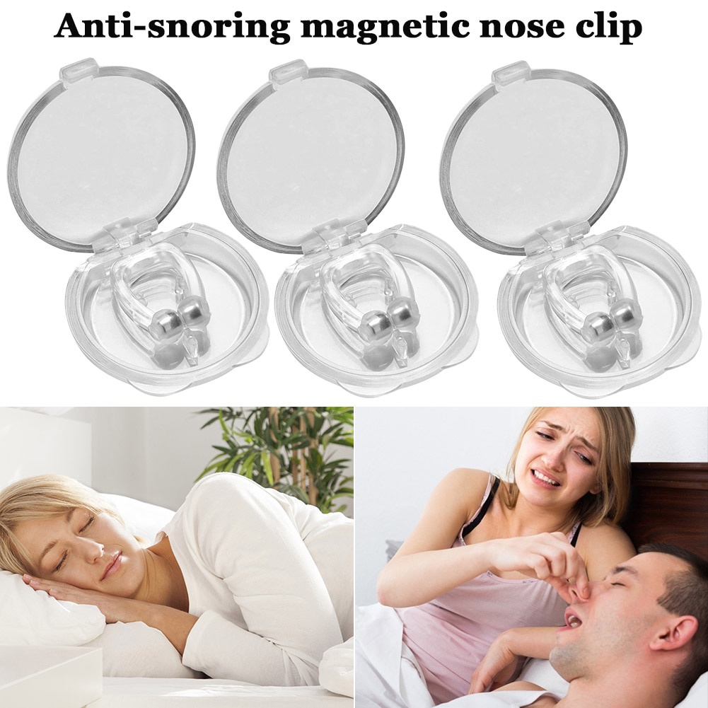 Anti Ngorok Pria Wanita Anti Dengkur Mendengkur saat tidur pulas, Magnetic Alat Bantu Anti ngorok Alat Bantu Ngorok Nose Breathing Stop Snoring Magnetic - AS30 Silicone Magnetic Anti Snore Stop Snoring Nose Clip Sleep Tray Sleeping Snore Nose Vent