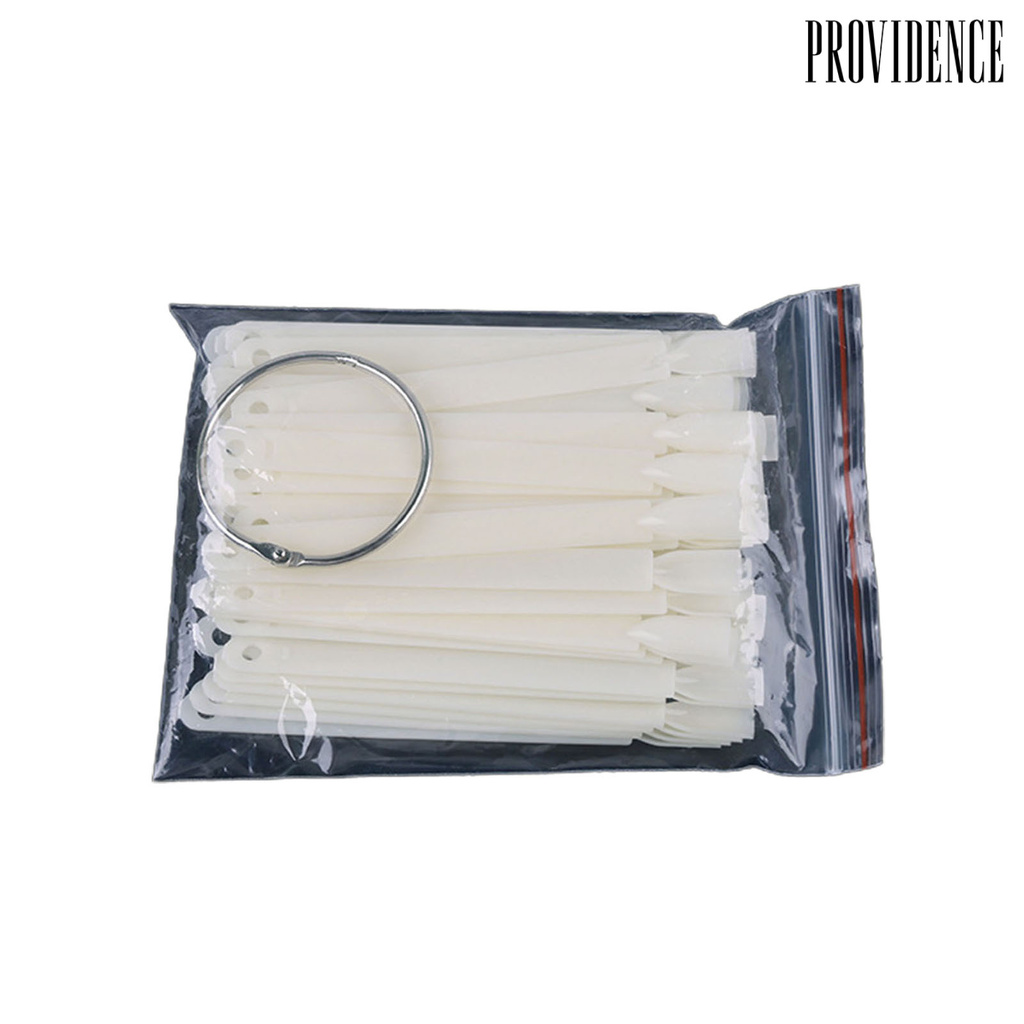 Providence 50pcs / Set Kartu Warna Transparan Reusable Untuk Nail Art / Manicure Diy