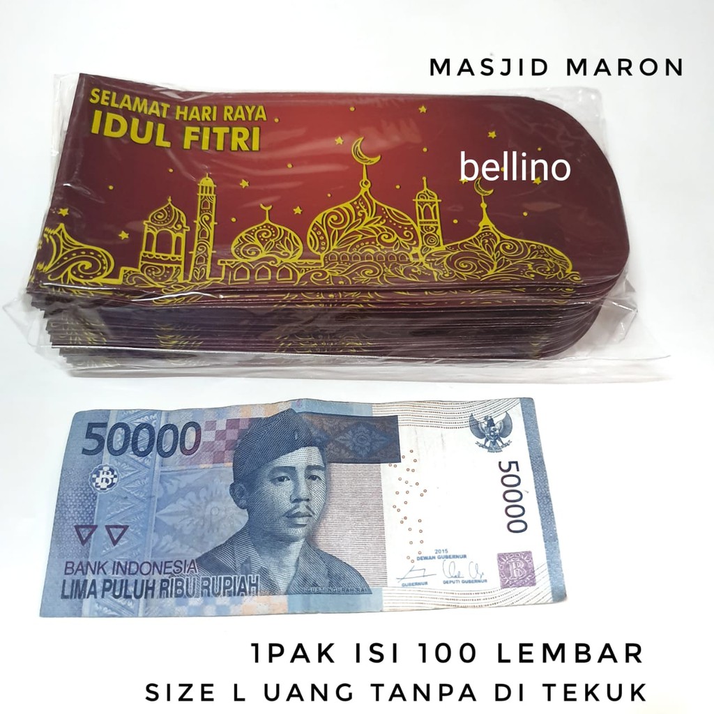 Grosir Amplop Angpau Ampau Lebaran Idul Fitri Ukuran Besar L isi 100pcs