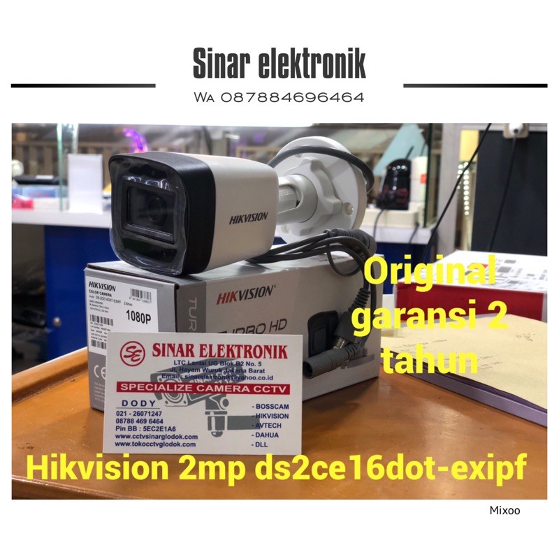 HIKVISION CAMERA OUTDOOR 2MP COLORVU DS-2CE16DOT-EXLPF DUAL-LIGHT