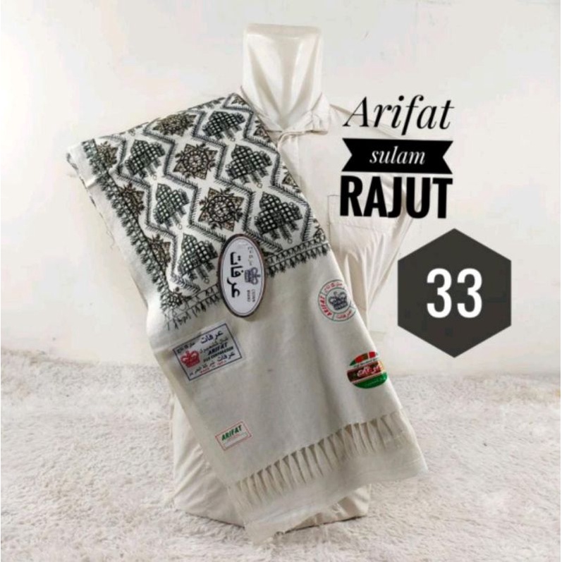 SORBAN KASHMIRI PUTIH ARIFAT PANJANG FULL SULAM PREMIUM